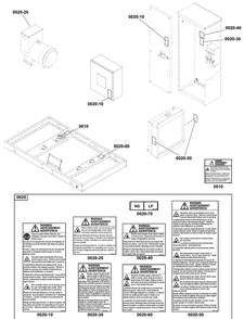 Decals Group - Base Diagram and Parts List for 080009-01  Briggs and Stratton Generator